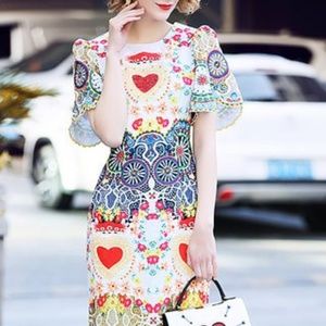 colorful summer evening dress